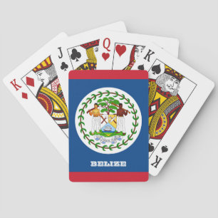 Jeu De Cartes Jeu Drapeau Belizéen, Belize Jouer Cartes