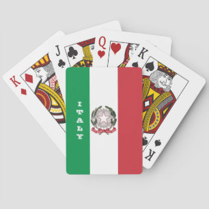 Jeu De Cartes Jeu Drapeau Italien, Italie Jouer Cartes