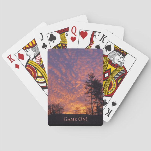 Jeu De Cartes Jeu Sur De Beaux Nuages Sunrise Photo (dos)