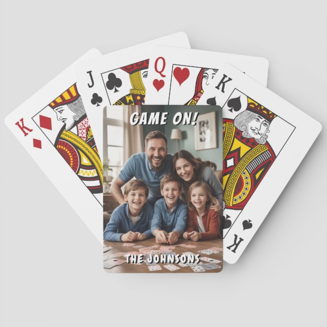 Jeu De Cartes Jeu Sur Photo De Famille (dos)