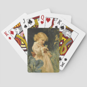 Jeu De Cartes Jeune fille au papillon jaune (de Frederick Morgan