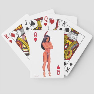 JEU DE CARTES JEUNE FILLE INDIENNE