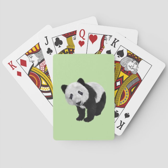 Jeu De Cartes Jeune panda vert (dos)