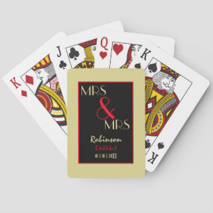 Jeu De Cartes Jeunes mariés Mme et Mme Cadeau Mariage personnali