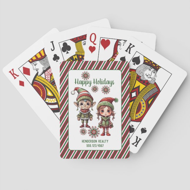 Jeu De Cartes Jeux d'événements professionnels de Noël personnal (dos)