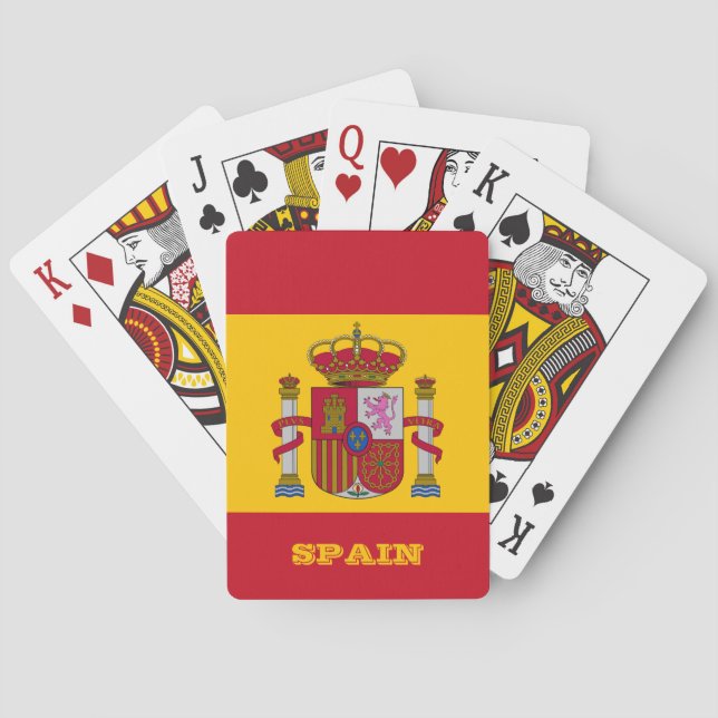 Jeu De Cartes Jeux Drapeau Espagnol, Espagne Jouer des cartes (dos)