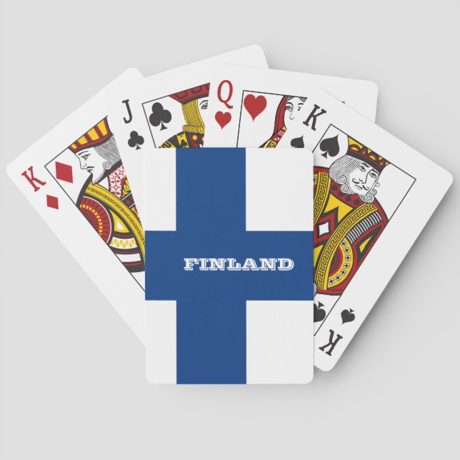 Jeu De Cartes Jeux Drapeaux Finlandais, Finlande Jouer des carte (dos)