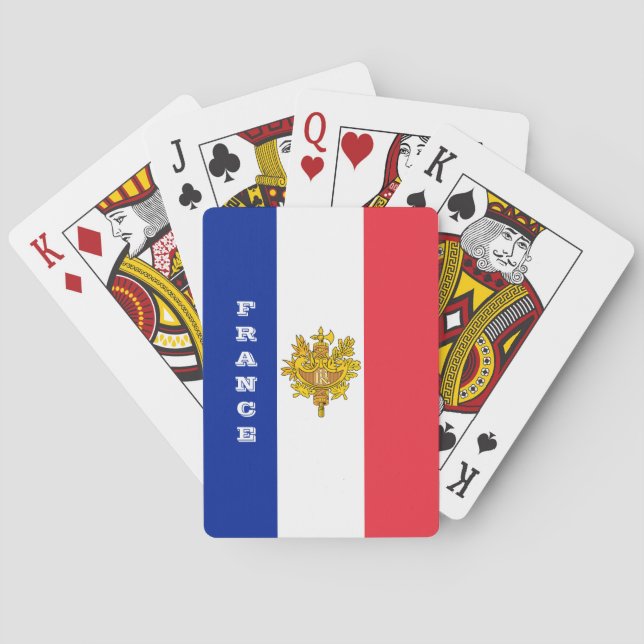 Jeu De Cartes Jeux Drapeaux Français, France Jouer aux cartes (dos)