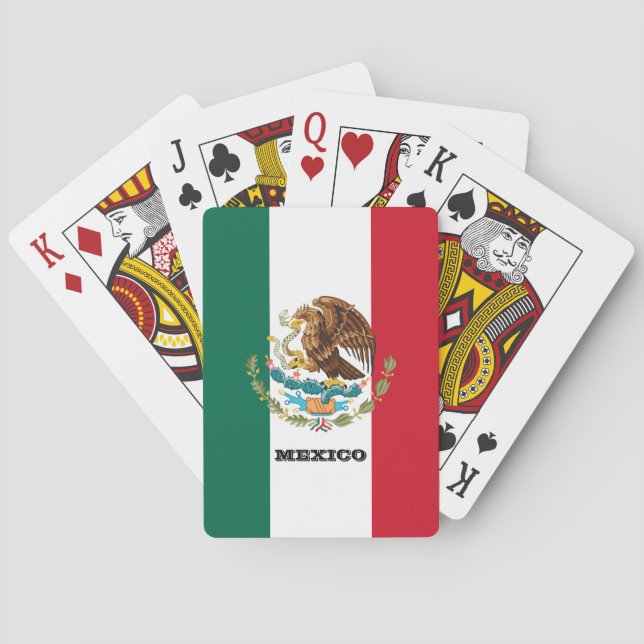 Jeu De Cartes Jeux Drapeaux Mexicains, Mexique Jouer aux cartes (dos)