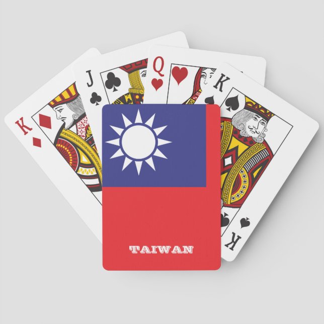 Jeu De Cartes Jeux Drapeaux Taïwanais, Taïwan Jouer aux cartes (dos)