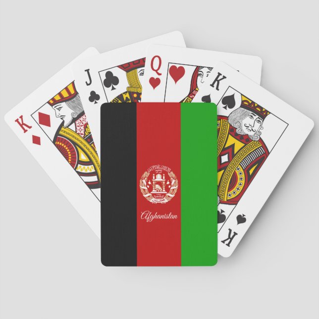 Jeu De Cartes Jeux du drapeau afghan, Afghanistan Jouer aux cart (dos)
