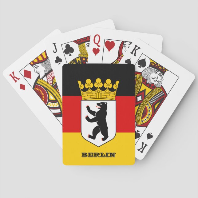 Jeu De Cartes Jeux du Drapeau de Berlin, Allemagne, Berlin Jouer (dos)
