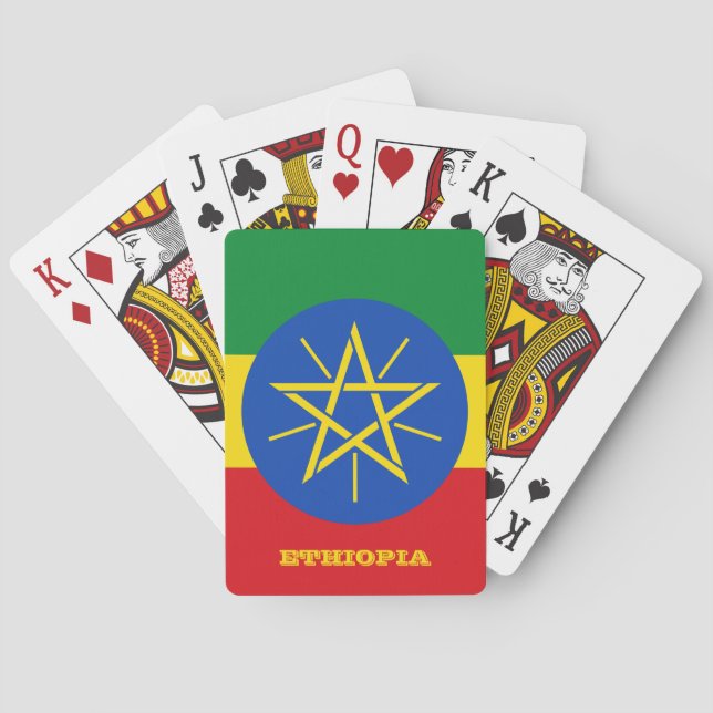 Jeu De Cartes Jeux du drapeau éthiopien, Éthiopie Jouer des cart (dos)