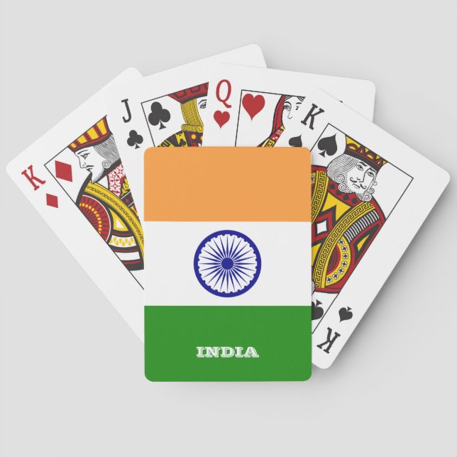 Jeu De Cartes Jeux du drapeau indien, Inde Jouer des cartes (dos)