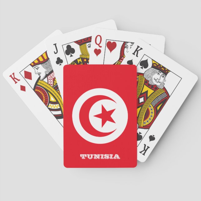 Jeu De Cartes Jeux du Drapeau tunisien, Tunisie Jouer des cartes (dos)