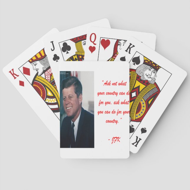 Jeu De Cartes JFK & Citation de Ne Pas Demander (dos)