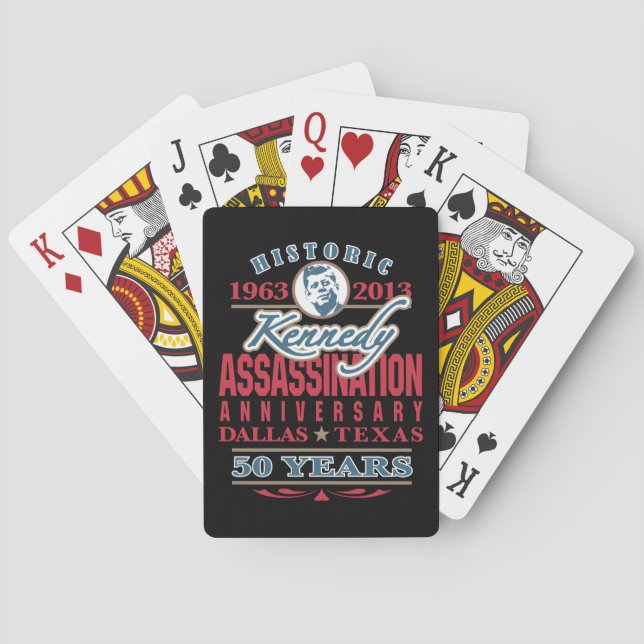 Jeu De Cartes JFK Kennedy Assassinat Anniversaire 1963 - 2013 (dos)