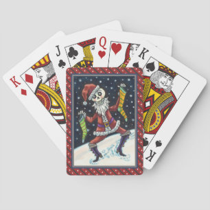 JEU DE CARTES JINGLE BONES PÈRE NOËL, SKELETON VACANCES & STOCKI