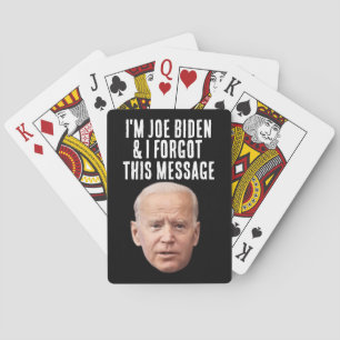 JEU DE CARTES JOE BIDEN FUNNY MESSAGE OUBLIÉ CARTES DE LECTURE