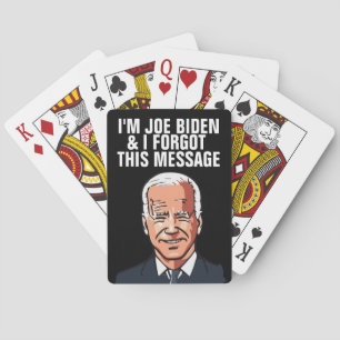 JEU DE CARTES JOE BIDEN FUNNY MESSAGE OUBLIÉ CARTES DE LECTURE