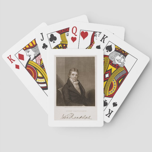 Jeu De Cartes John Randolph (1773-1833) gravé par Thomas B. We (dos)