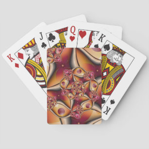 Jeu De Cartes Joie Colorée Abstrait Orange Rouge Fantaisie Fract