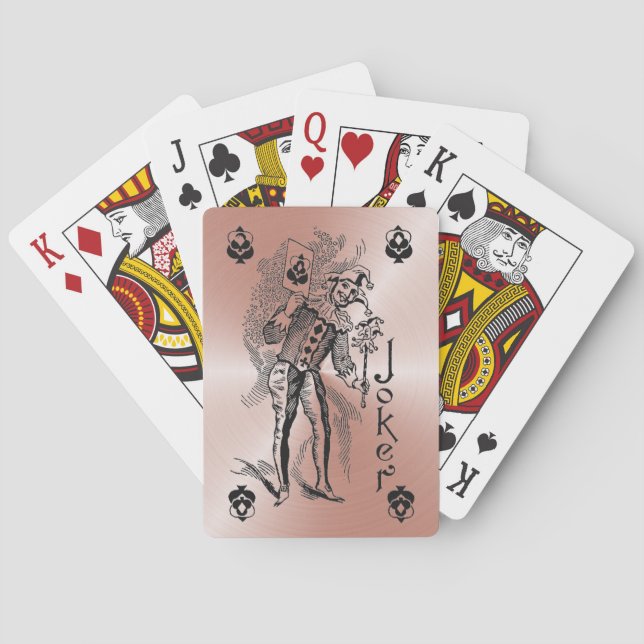 Jeu De Cartes Joker avec Rose Gold Classic Playing Cards (dos)
