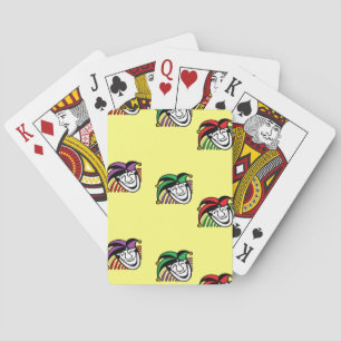 Jeu De Cartes Joker coloré casquette motif jaune