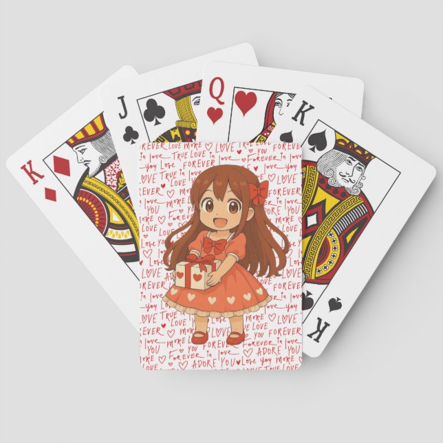 Jeu De Cartes Joli anime Saint-Valentin  (dos)