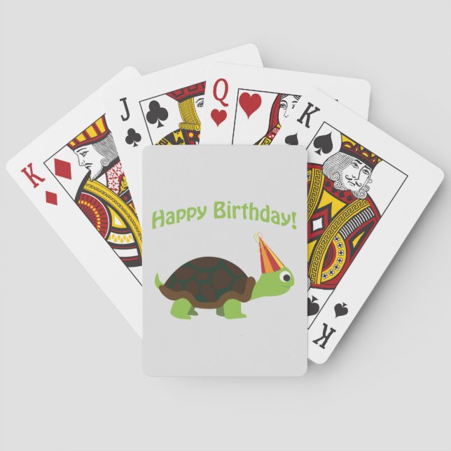 Jeu De Cartes Joli anniversaire ! Tortue (dos)