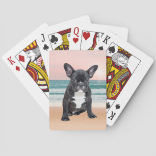 Jeu De Cartes Joli Bouledogue Français Plage Soleil Eau