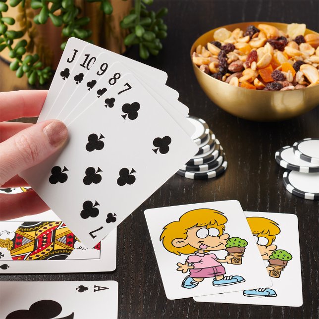 Jeu De Cartes Joli Cartoon Enfant Manger Ice Cream Cone (Créateur téléchargé)