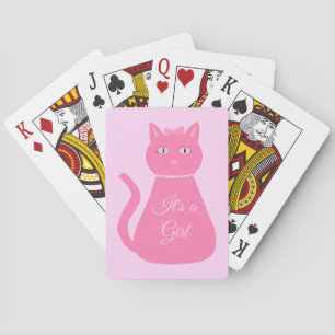 Jeu De Cartes Joli chat fille rose sur mesure