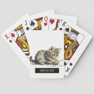 Jeu De Cartes Joli Chat Jouant avec de la Laine Personnaliser