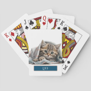 Jeu De Cartes Joli Chatons dans Couverture Personnaliser