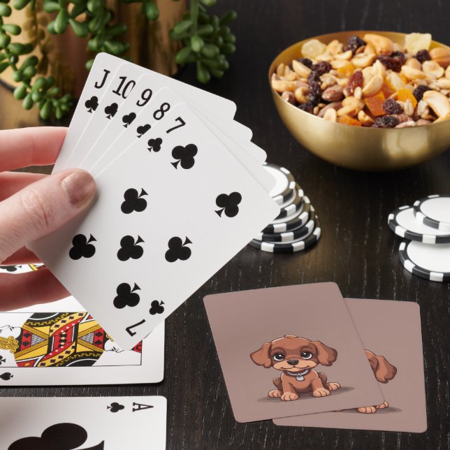 Jeu De Cartes Joli chiot brun (In Situ)