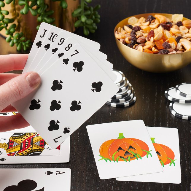 Jeu De Cartes Joli Citrouille d'Halloween Jack-O-Lantern (Créateur téléchargé)