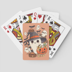 Jeu De Cartes Joli fantôme de Halloween de style Kawaii
