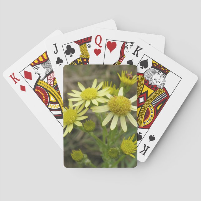 Jeu De Cartes Joli Fleurs sauvages Jaunes Jouant Des Cartes (dos)