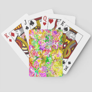 Jeu De Cartes Joli floral abstrait coloré de printemps