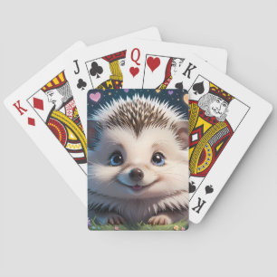 Jeu De Cartes Joli Hérisson aux grands yeux bleus