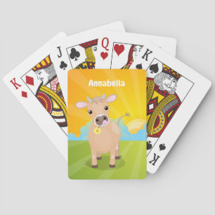 Jeu De Cartes Joli joli maillot de vache et de fleur lever de so