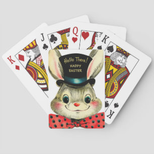 Jeu De Cartes Joli lapin de Pâques rétro vintage mignon
