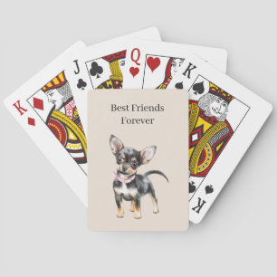 Jeu De Cartes Joli Mignon Chien Chihuahua Brun Crème Meilleurs A