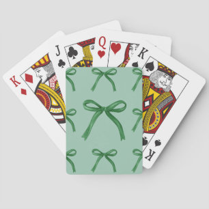 Jeu De Cartes Joli motif à arc vert élégant