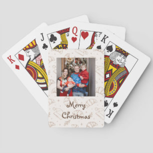 Jeu De Cartes Joli motif de croissant de boulangerie de Noël