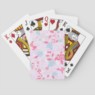 Jeu De Cartes Joli motif floral pastel coloré
