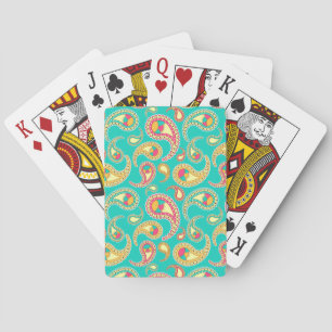 Jeu De Cartes Joli motif paisley vintage coloré
