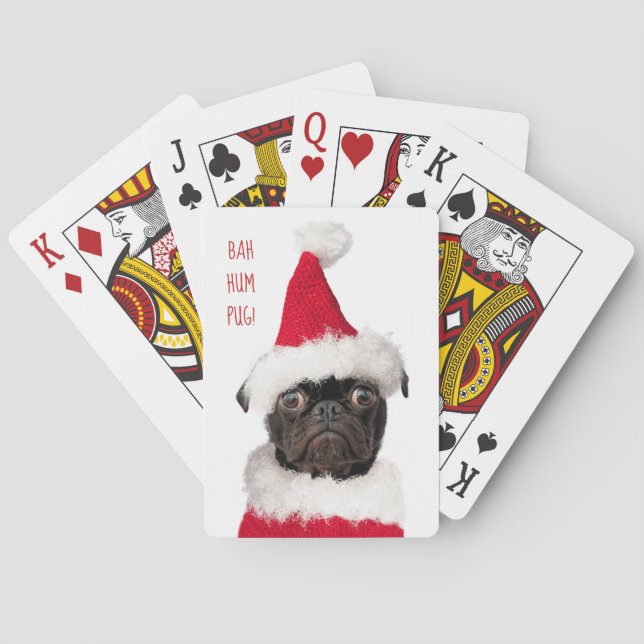Jeu De Cartes Joli Noël Carlin noir Père Noël Bah HumPug (dos)