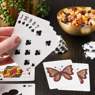 Jeu De Cartes Joli Papillon Marron